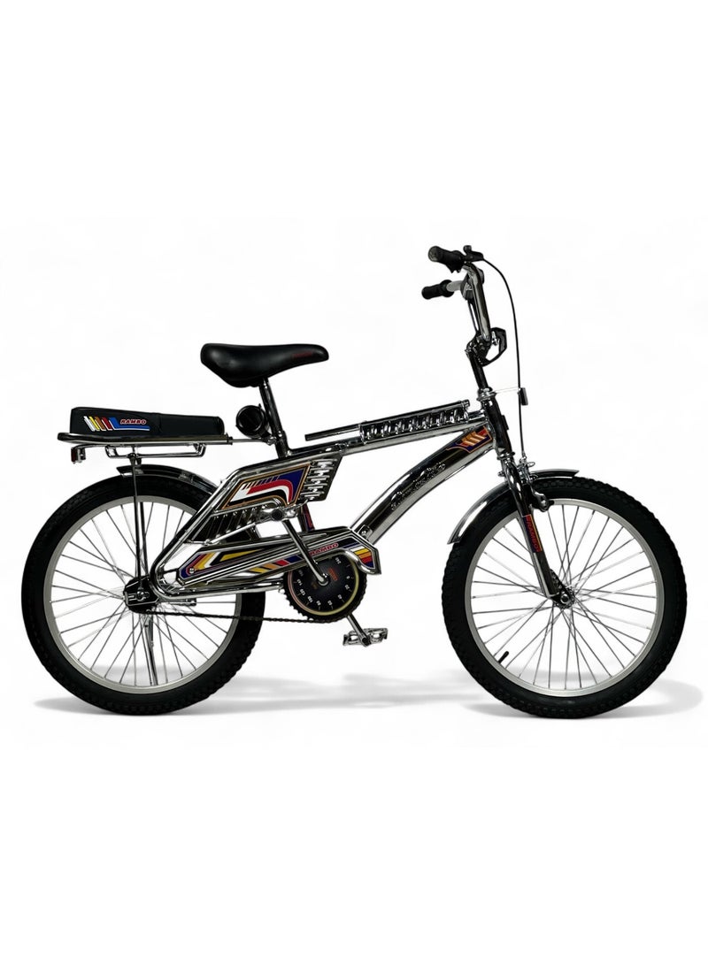 AL BADER Rambo Kids Bicycle 20 Inch with Dual Seats, Freestyle Indonesian Design Bike for Boys and Girls, Strong Steel Frame, Air-Filled Tires, Front and Rear Brake System, Adjustable Seat, Non-Slip Pedals, Comfortable and Safe Outdoor Riding Bike  Ages 8+ - Image 1